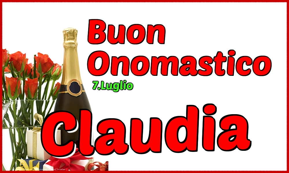 Cartoline di onomastico - 7.Luglio - Buon Onomastico Claudia!