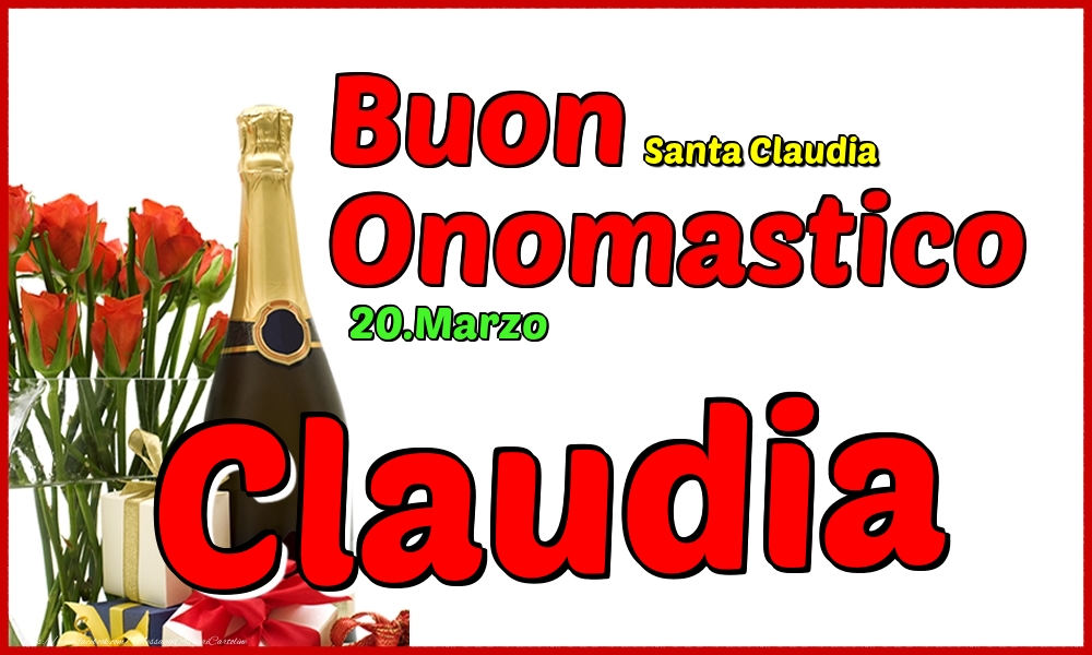 Cartoline di onomastico - 20.Marzo - Buon Onomastico Claudia!