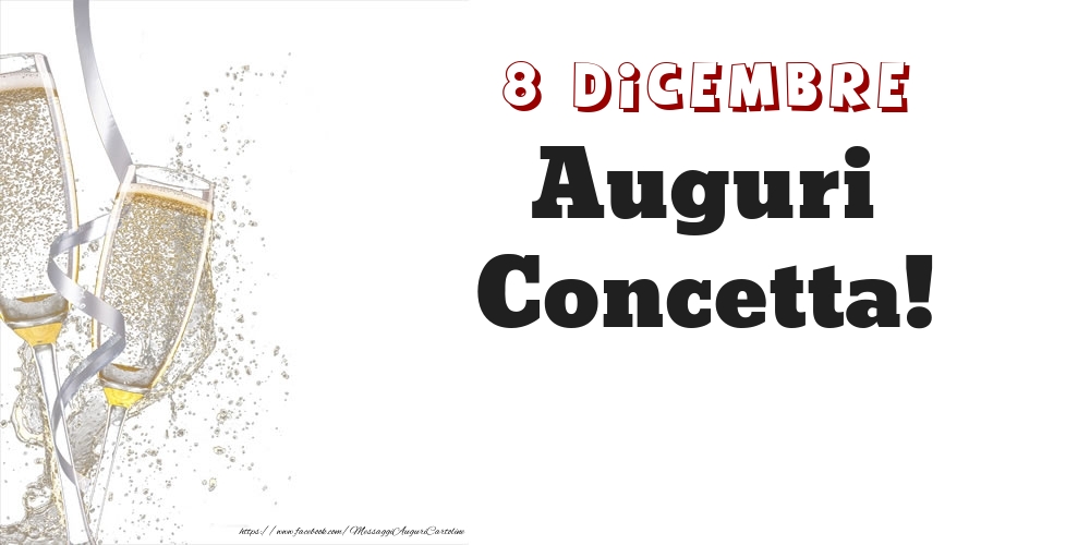 Cartoline di onomastico - Auguri Concetta! 8 Dicembre