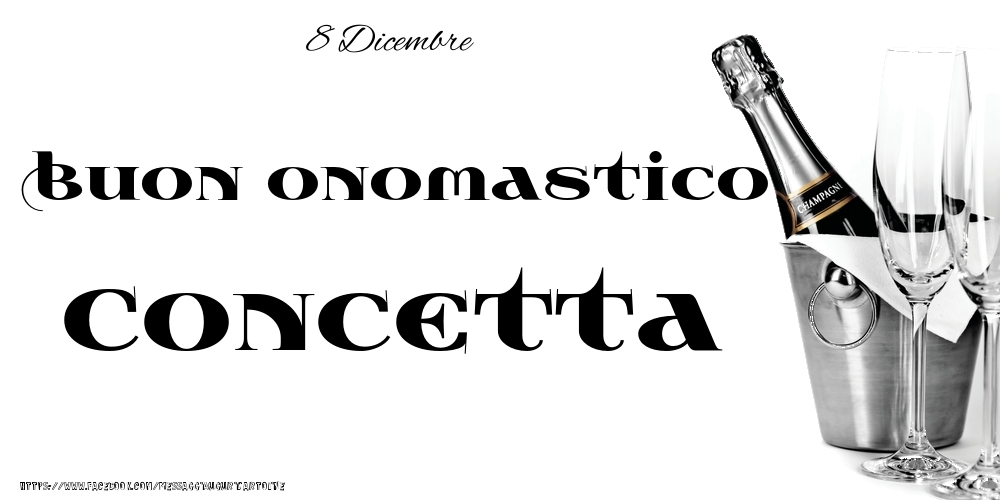 Cartoline di onomastico - 8 Dicembre - Buon onomastico Concetta!