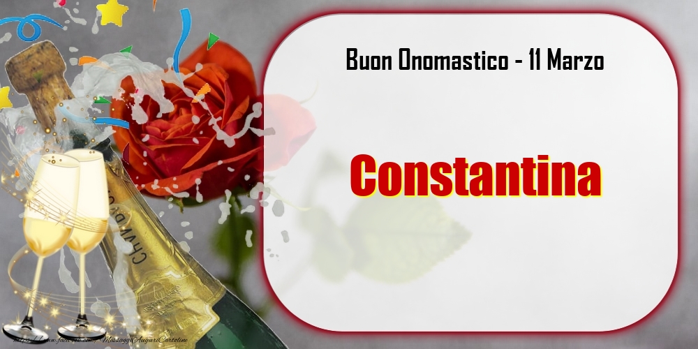 Cartoline di onomastico - Champagne | Buon Onomastico, Constantina! 11 Marzo