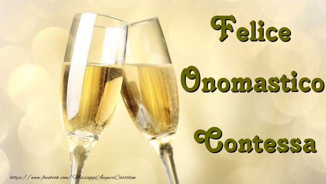 Cartoline di onomastico - Champagne | Felice Onomastico Contessa