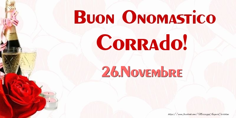 Cartoline di onomastico - Buon Onomastico Corrado! 26.Novembre
