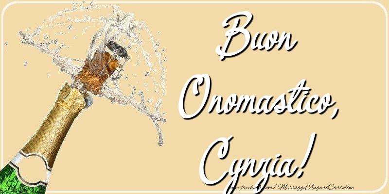 Cartoline di onomastico - Champagne | Buon Onomastico, Cynzia
