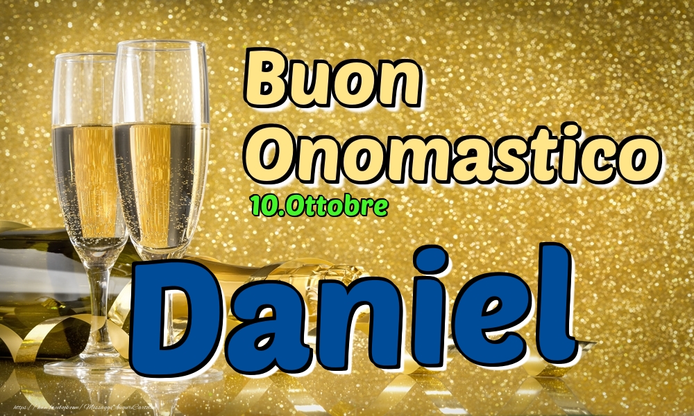 Cartoline di onomastico - 10.Ottobre - Buon Onomastico Daniel!