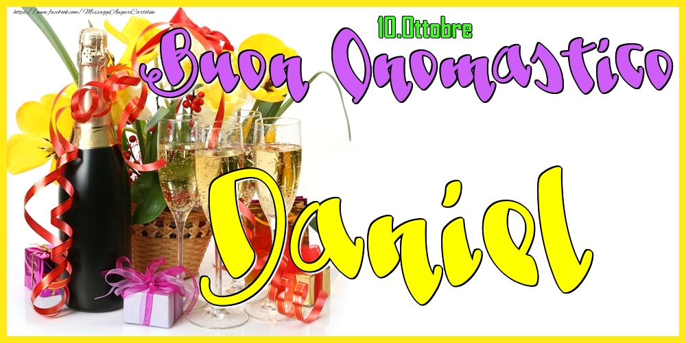 Cartoline di onomastico - Champagne | 10.Ottobre - Buon Onomastico Daniel!