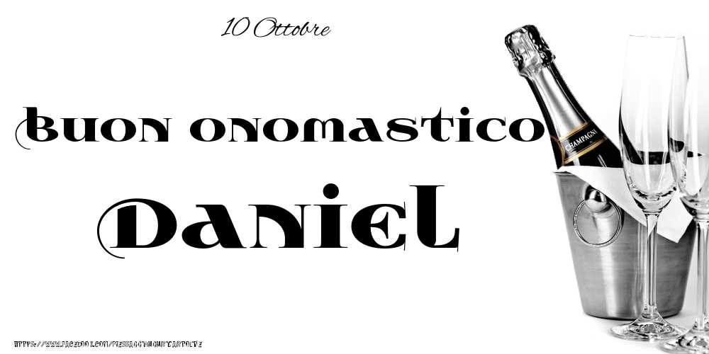 Cartoline di onomastico - 10 Ottobre - Buon onomastico Daniel!