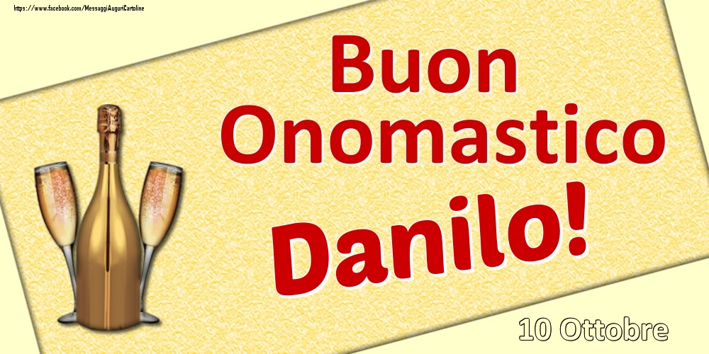 Cartoline di onomastico - Buon Onomastico Danilo! - 10 Ottobre