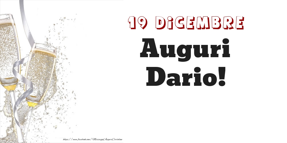 Cartoline di onomastico - Auguri Dario! 19 Dicembre