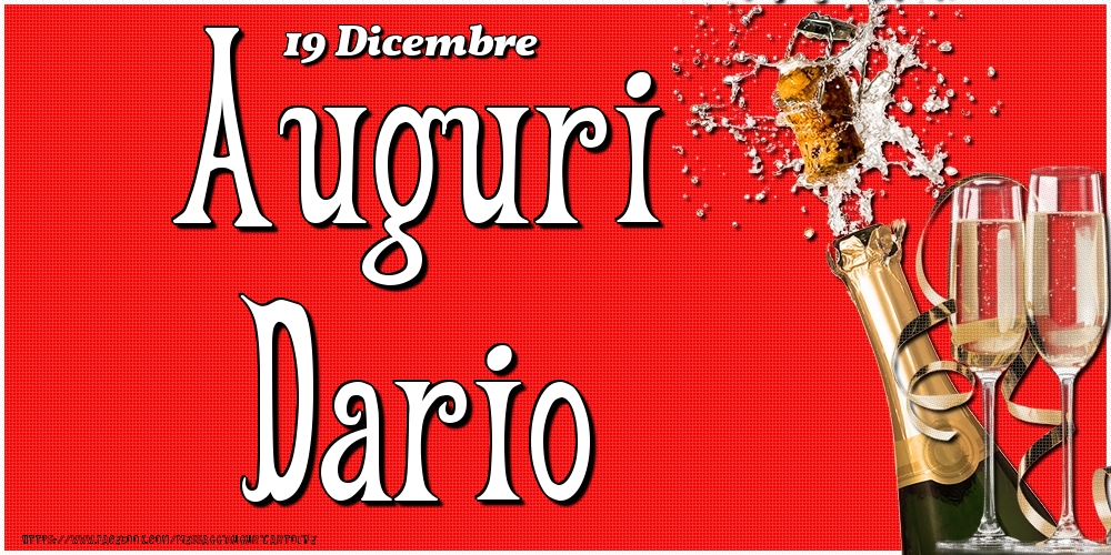 Cartoline di onomastico - 19 Dicembre - Auguri Dario!