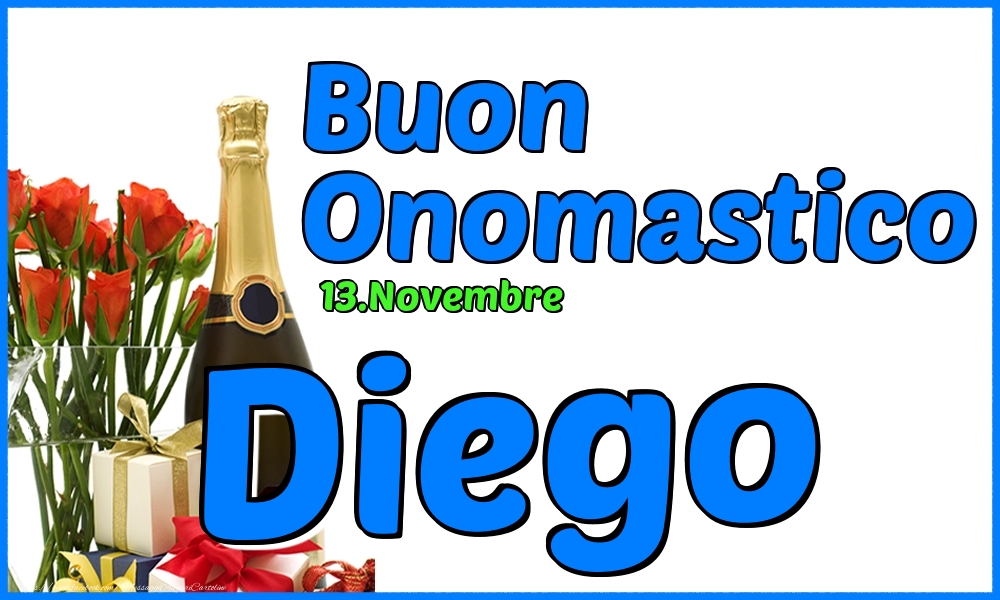 Cartoline di onomastico - 13.Novembre - Buon Onomastico Diego!