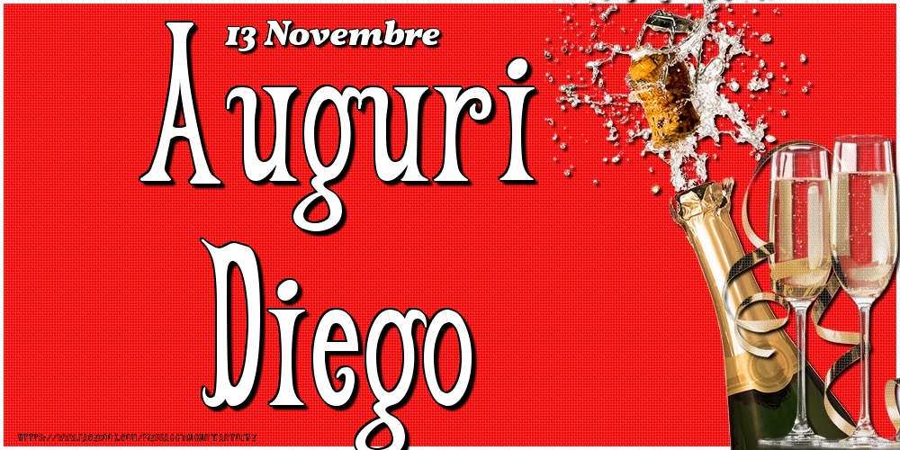 Cartoline di onomastico - 13 Novembre - Auguri Diego!