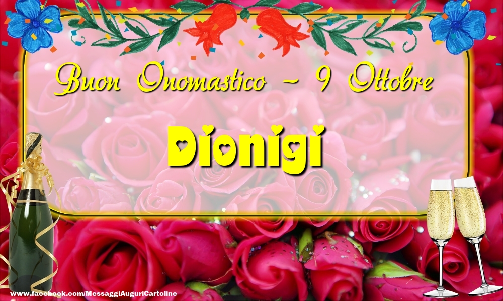Cartoline di onomastico - Buon Onomastico, Dionigi! 9 Ottobre