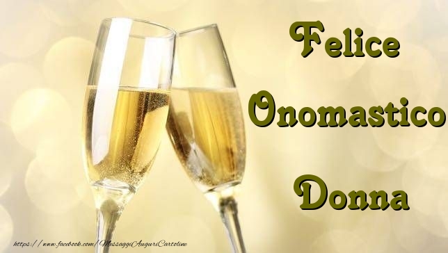 Cartoline di onomastico - Champagne | Felice Onomastico Donna