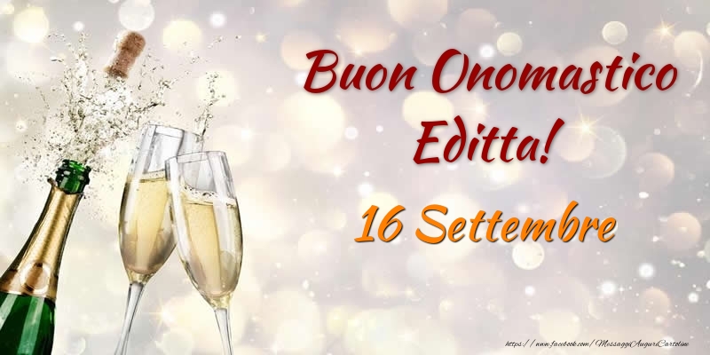  Cartoline di onomastico - Champagne | Buon Onomastico Editta! 16 Settembre