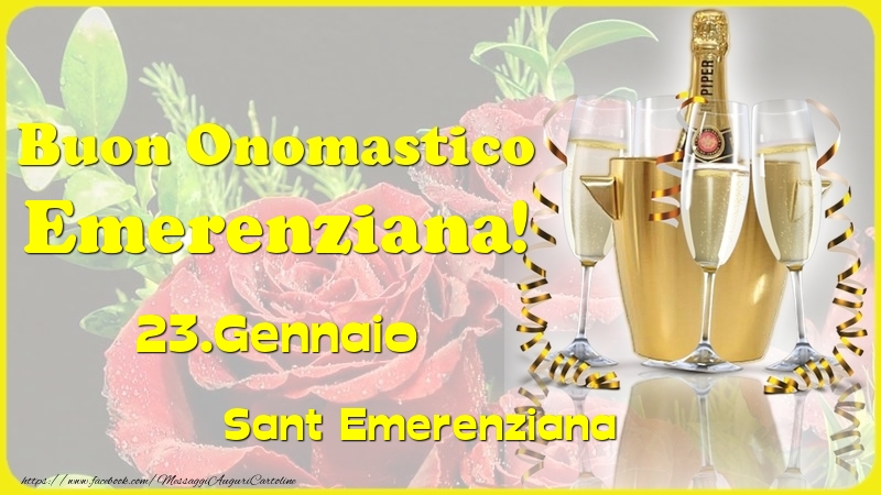 Cartoline di onomastico - Buon Onomastico Emerenziana! 23.Gennaio - Sant Emerenziana