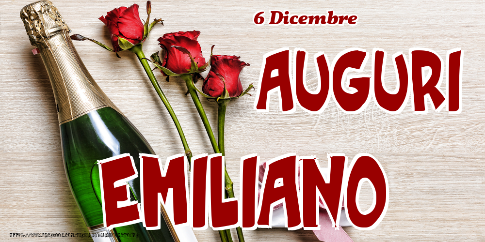 Cartoline di onomastico - 6 Dicembre - Auguri Emiliano!
