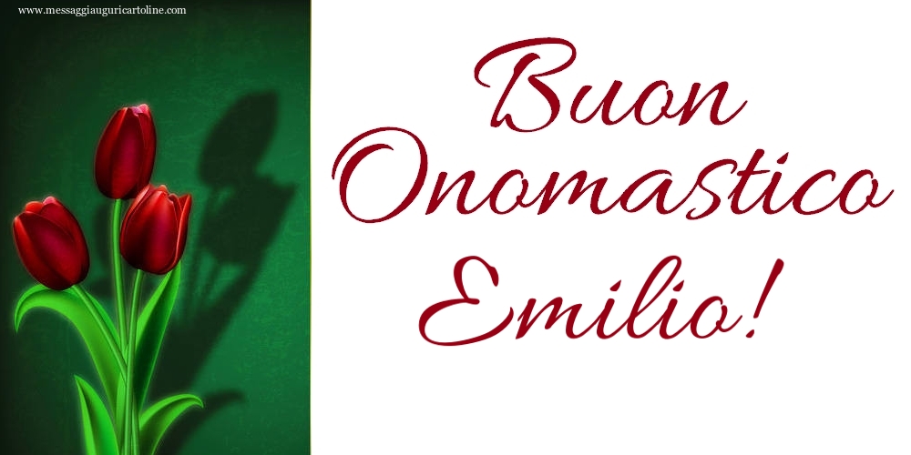  Cartoline di onomastico - Tulipani | Buon Onomastico Emilio!