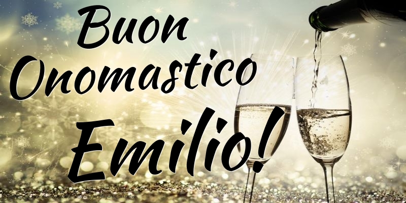 Cartoline di onomastico - Champagne | Buon Onomastico Emilio