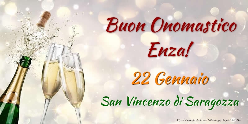 Cartoline di onomastico - Buon Onomastico Enza! 22 Gennaio San Vincenzo di Saragozza