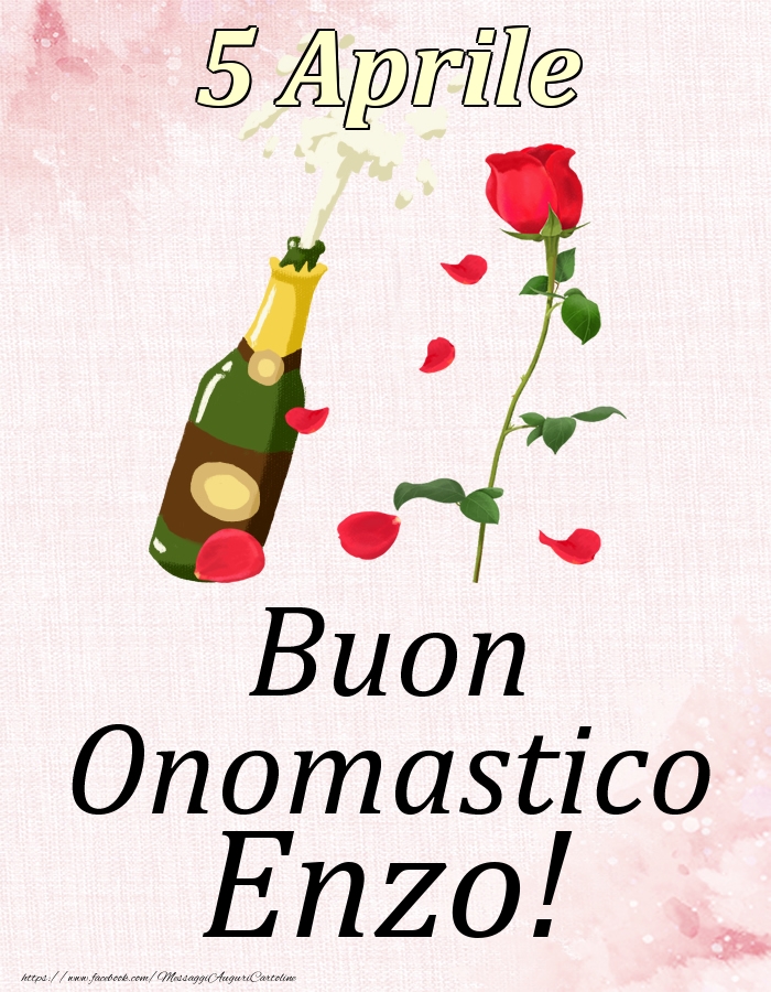 Cartoline di onomastico - Buon Onomastico Enzo! - 5 Aprile