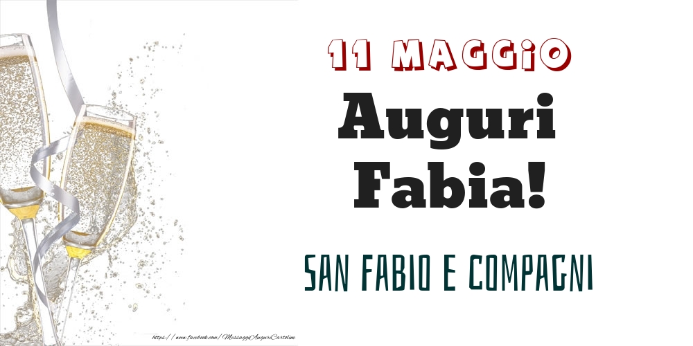 Cartoline di onomastico - San Fabio e compagni Auguri Fabia! 11 Maggio