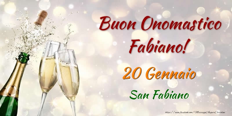  Cartoline di onomastico - Buon Onomastico Fabiano! 20 Gennaio San Fabiano