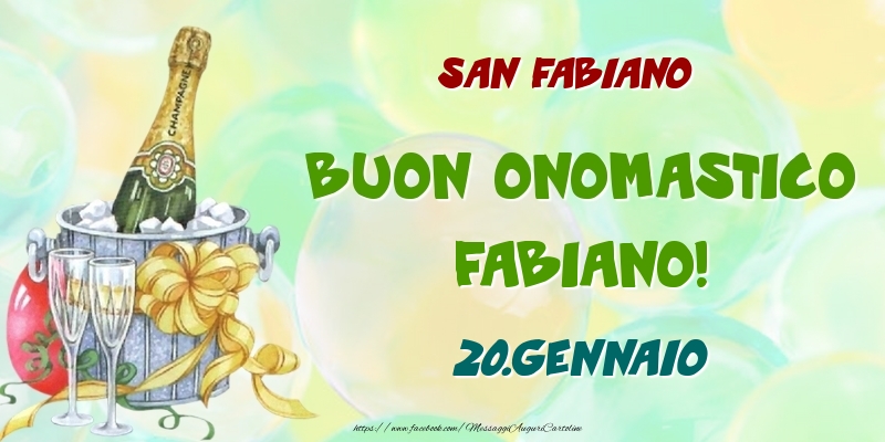  Cartoline di onomastico - San Fabiano Buon Onomastico, Fabiano! 20.Gennaio