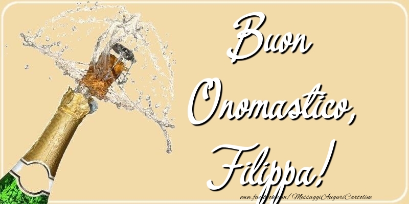 Cartoline di onomastico - Champagne | Buon Onomastico, Filippa