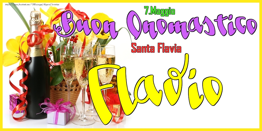 Cartoline di onomastico - 7.Maggio - Buon Onomastico Flavio!