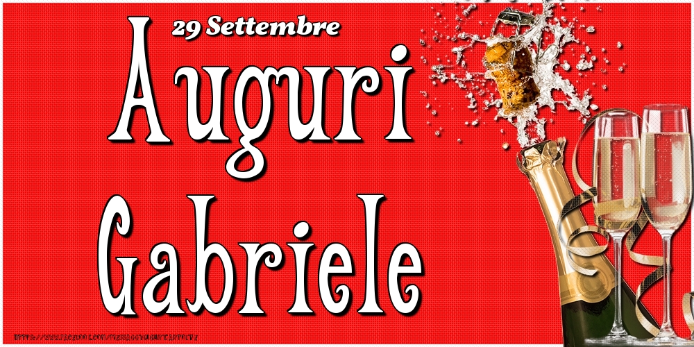 Cartoline di onomastico - 29 Settembre - Auguri Gabriele!