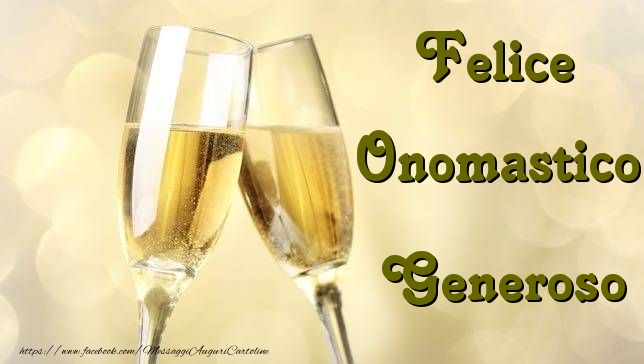 Cartoline di onomastico - Champagne | Felice Onomastico Generoso
