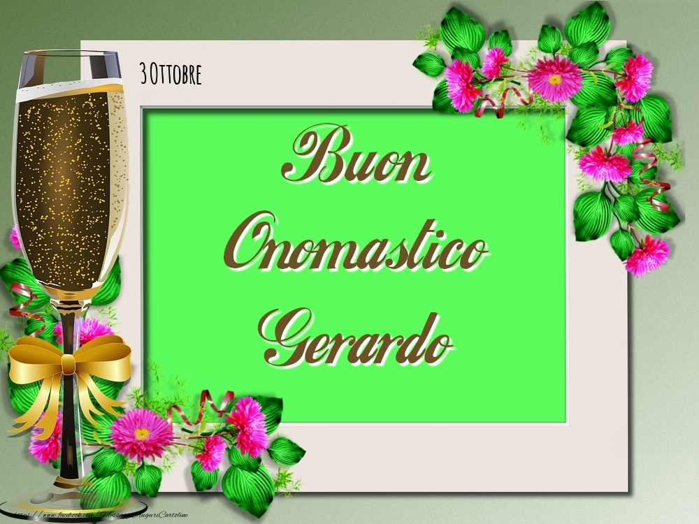 Cartoline di onomastico - Buon Onomastico, Gerardo! 3 Ottobre