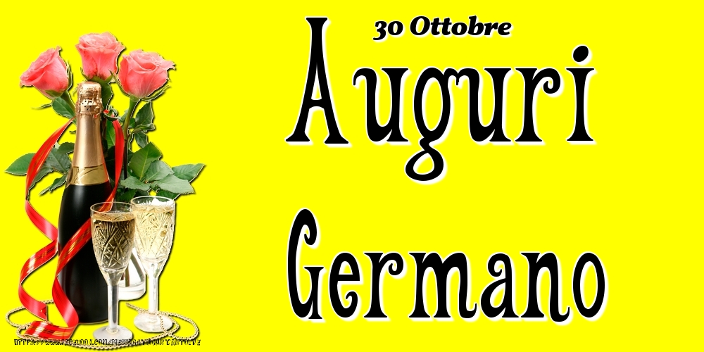 Cartoline di onomastico - 30 Ottobre - Auguri Germano!