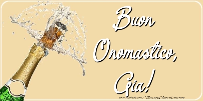Cartoline di onomastico - Champagne | Buon Onomastico, Gia