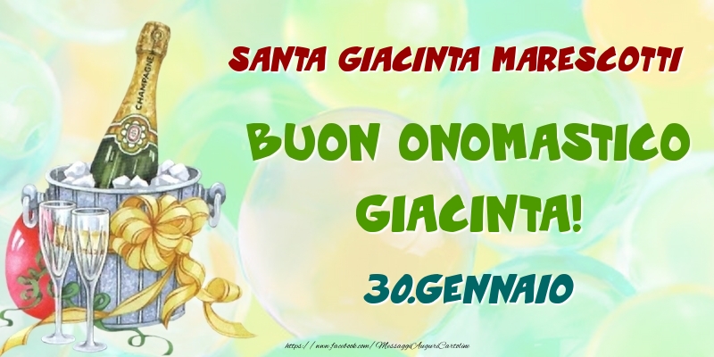 Cartoline di onomastico - Champagne | Santa Giacinta Marescotti Buon Onomastico, Giacinta! 30.Gennaio