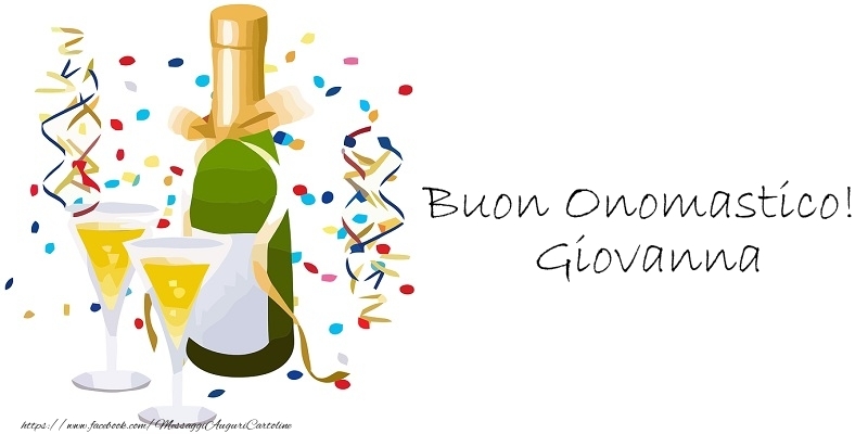 Cartoline di onomastico - Champagne | Buon Onomastico! Giovanna