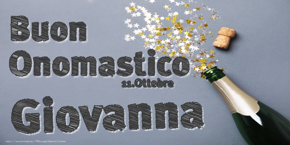 Cartoline di onomastico - 11.Ottobre - Buon Onomastico Giovanna!