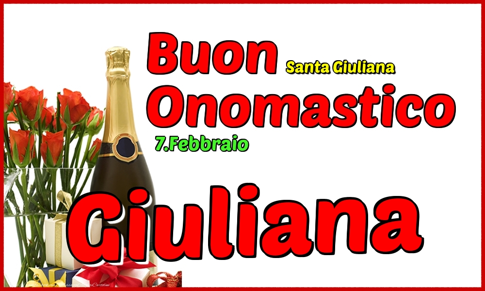 Cartoline di onomastico - 7.Febbraio - Buon Onomastico Giuliana!