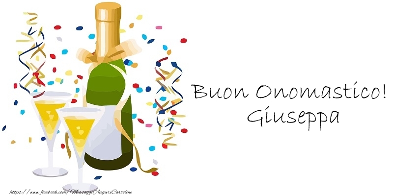 Cartoline di onomastico - Champagne | Buon Onomastico! Giuseppa