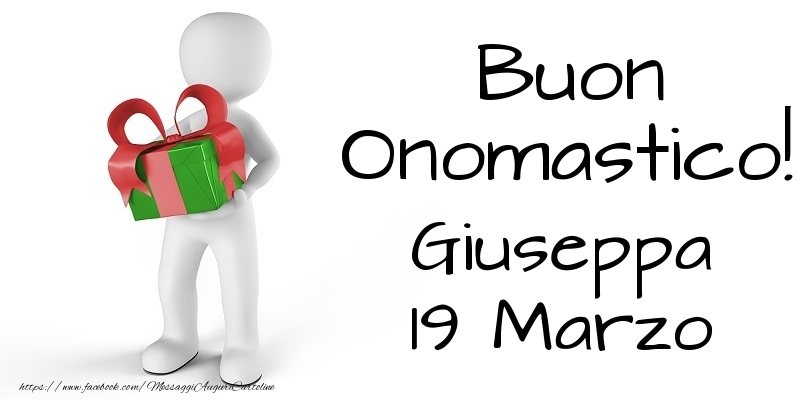 Cartoline di onomastico - Buon Onomastico  Giuseppa! 19 Marzo