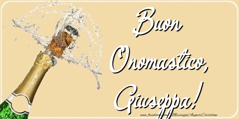 Cartoline di onomastico - Champagne | Buon Onomastico, Giuseppa