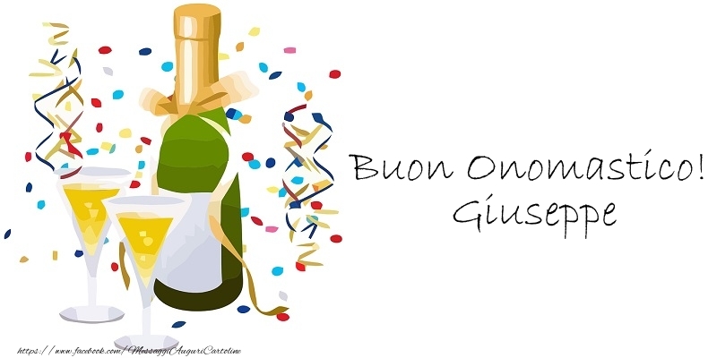  Cartoline di onomastico - Champagne | Buon Onomastico! Giuseppe
