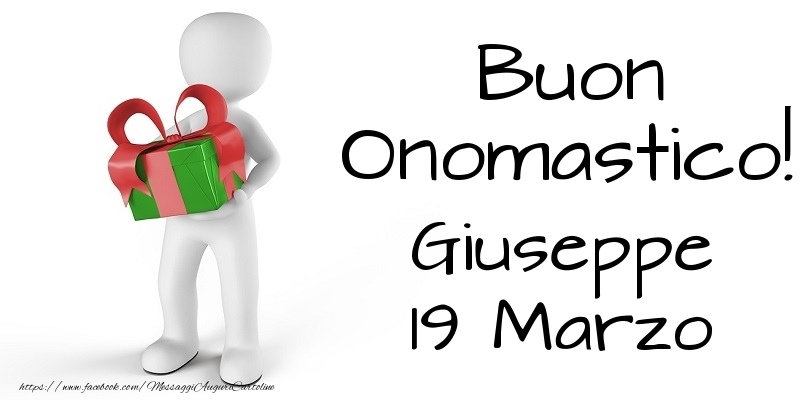 Cartoline di onomastico - Buon Onomastico  Giuseppe! 19 Marzo