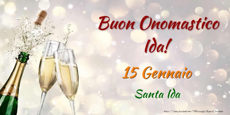 Cartoline di onomastico - Buon Onomastico Ida! 15 Gennaio Santa Ida