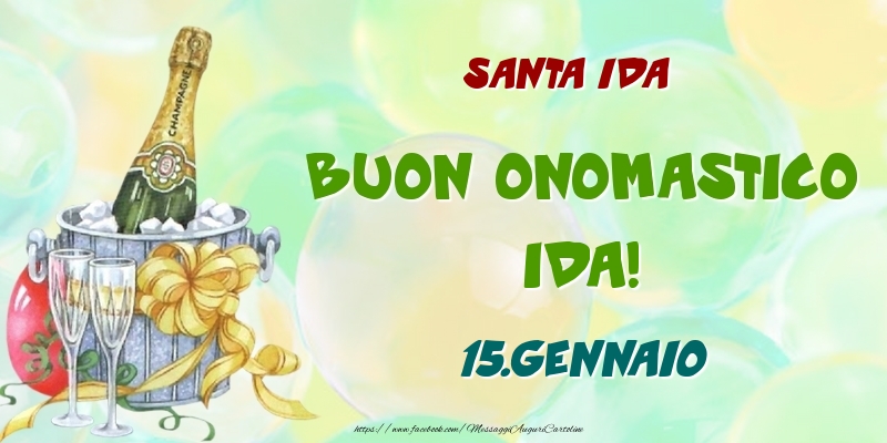 Cartoline di onomastico - Santa Ida Buon Onomastico, Ida! 15.Gennaio