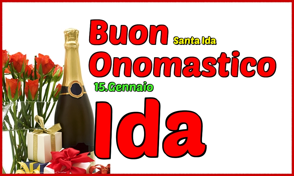 Cartoline di onomastico - 15.Gennaio - Buon Onomastico Ida!