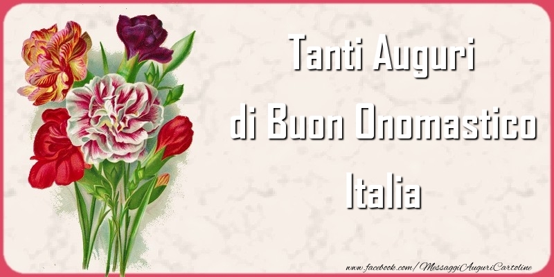Cartoline di onomastico - Mazzo Di Fiori | Tanti Auguri di Buon Onomastico Italia