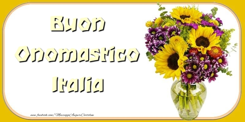 Cartoline di onomastico - Mazzo Di Fiori | Buon Onomastico Italia