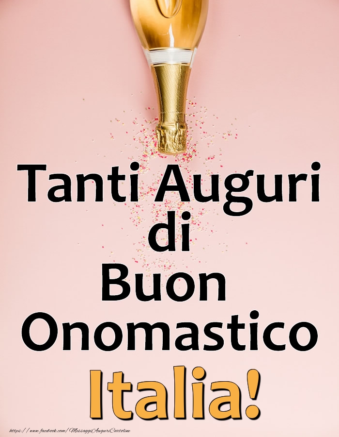 Cartoline di onomastico - Champagne | Tanti Auguri di Buon Onomastico Italia!